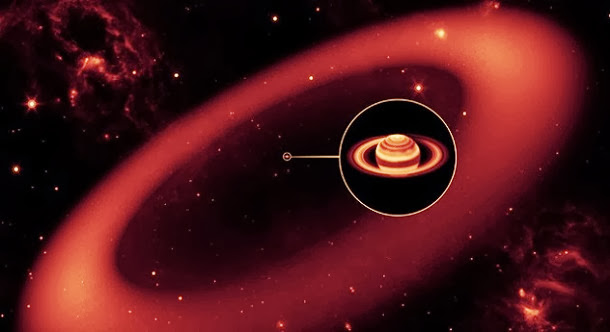 Enorme anel de Saturno