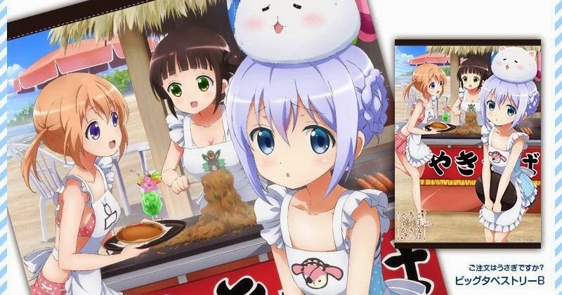 2D-Box: Cocoa, Chiya, Chino, Tippi / Swimsuit, Apron, Beach, Cooking