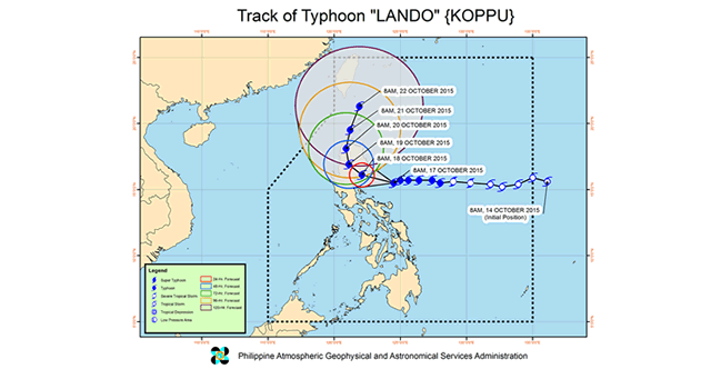 List of Public Storm Signal Warnings Issued by PAGASA for Typhoon LANDO List of Public Storm Signal Warnings Issued by PAGASA for Typhoon LANDO
