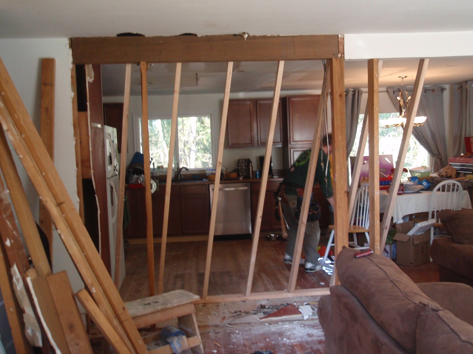 North Castle Way Building the fake wall