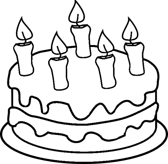 Desenho de Bolo de aniversário para Colorir - Colorir.com