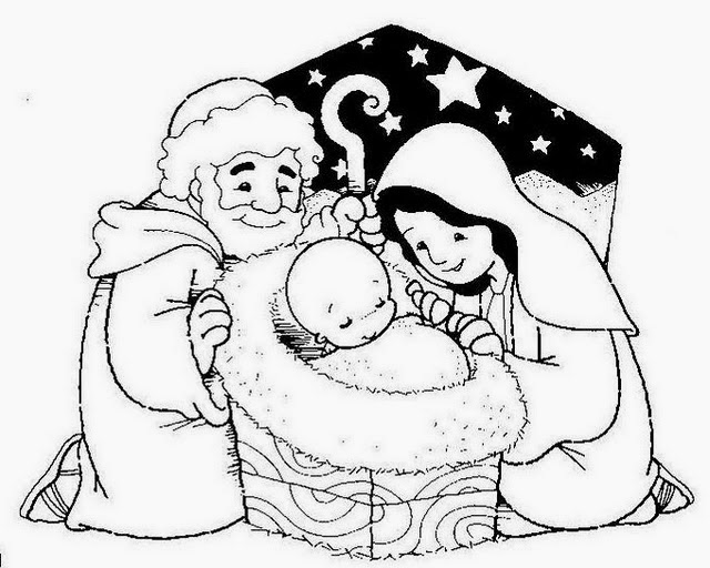 Dibujos para colorear del niño Jesus ~ Dibujos para Niños