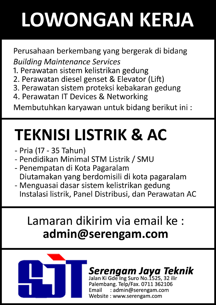 Serengam Jaya Teknik Teknisi Listrik Dan Ac