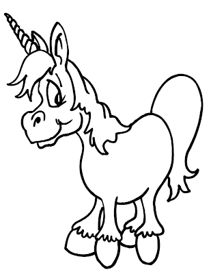 Cute Unicorn Coloring Pages