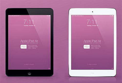 Apple iPad Air mockup PSD Apple iPad Air mockup PSD