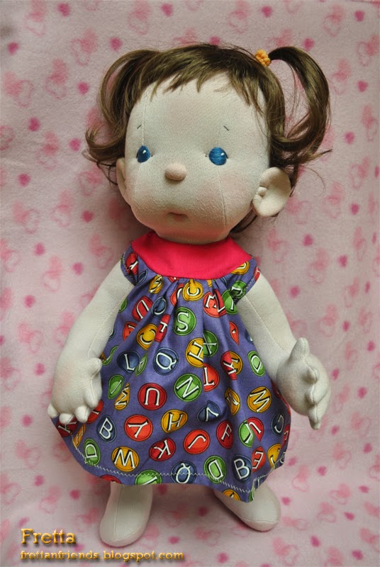 Fretta Fretta's Peanut Baby Doll. Light Brown Hair, Blue Eyes. 18