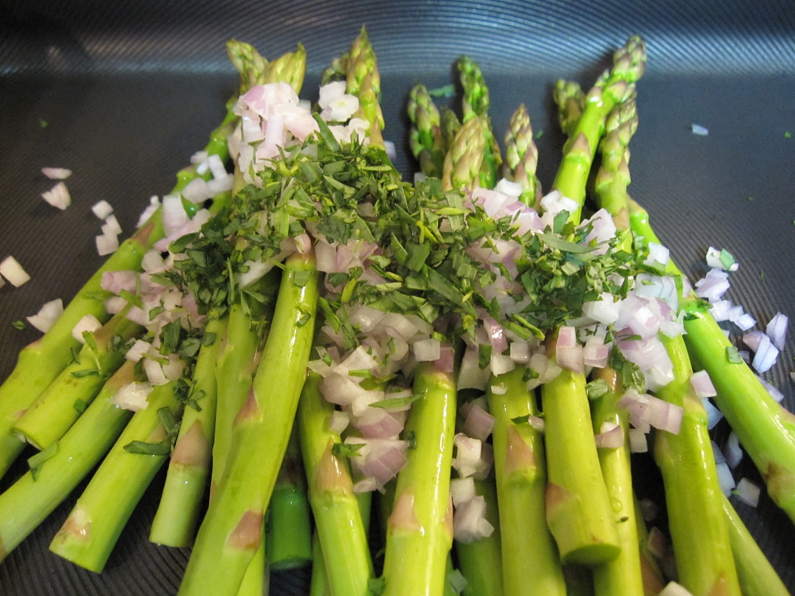The Doherty Dish Roasted Asparagus {with Shallots, Tarragon, and Lemon}