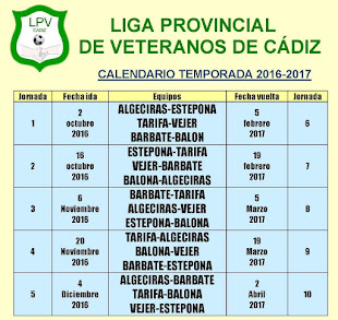 CALENDARIO TEMPORADA 2016-2017