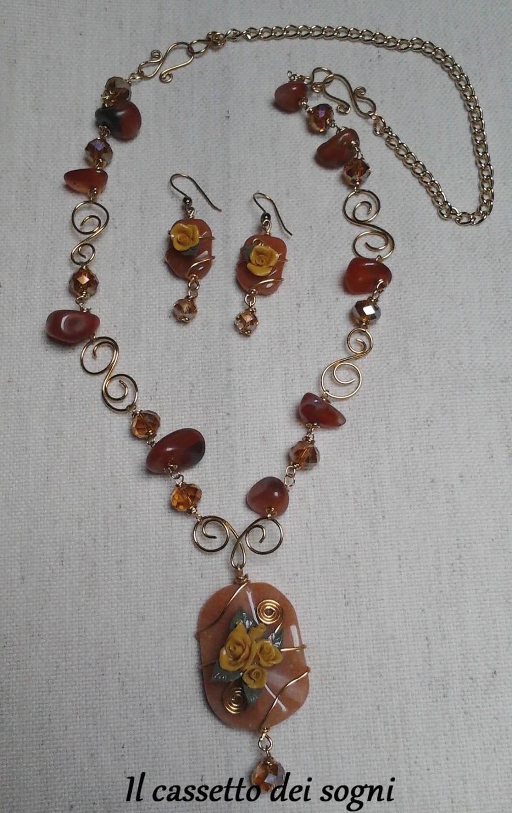 Parure rose gialle. Parure+rose+gialle