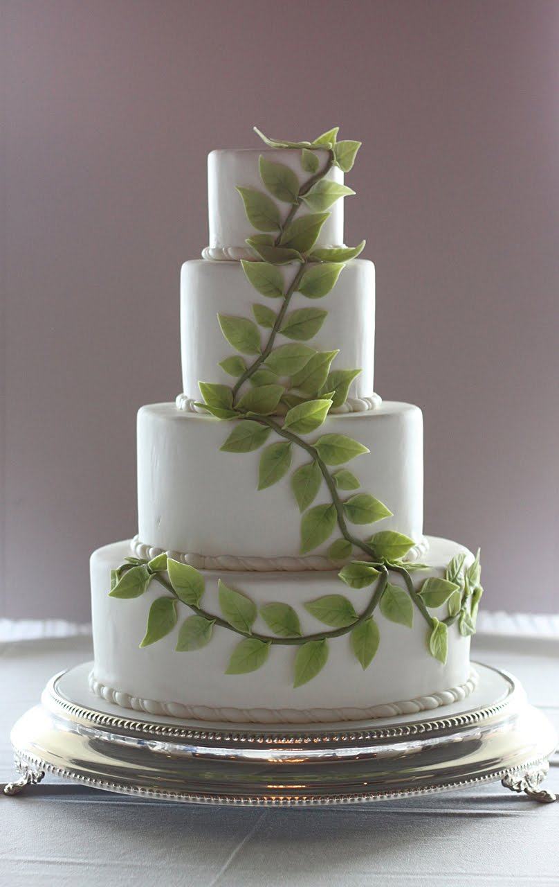 Leaves Wedding Cake