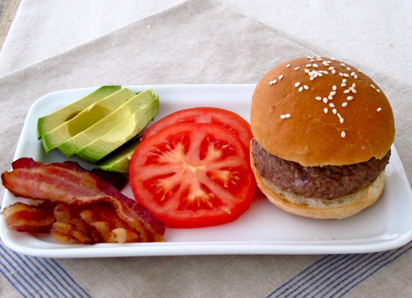 Jenny Steffens Hobick Bacon Avocado & Tomato Burgers with Blue Cheese