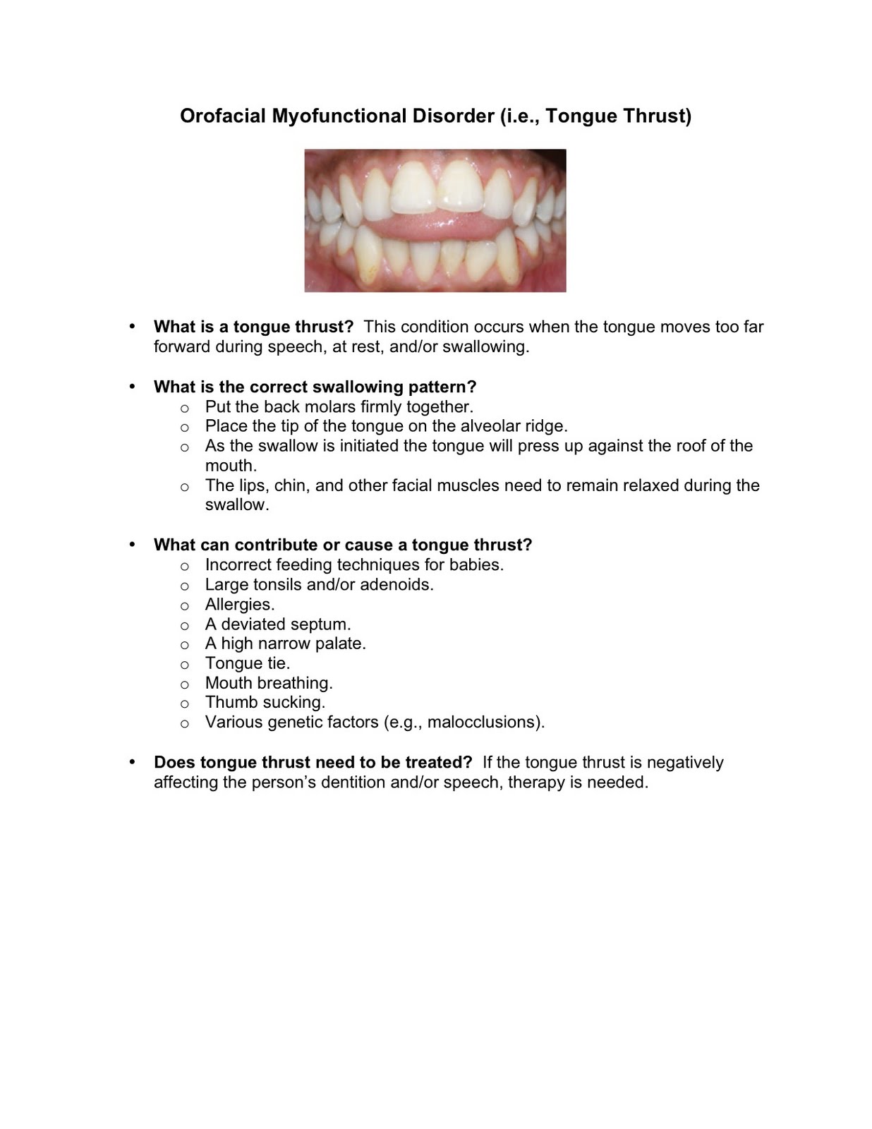 Clear Speech Therapy Tongue Thrust