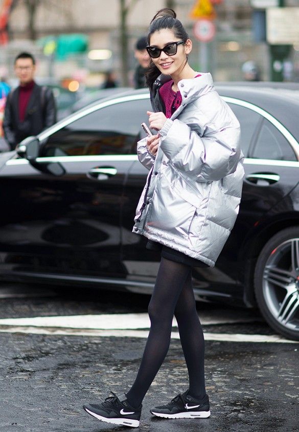 down jacket street style