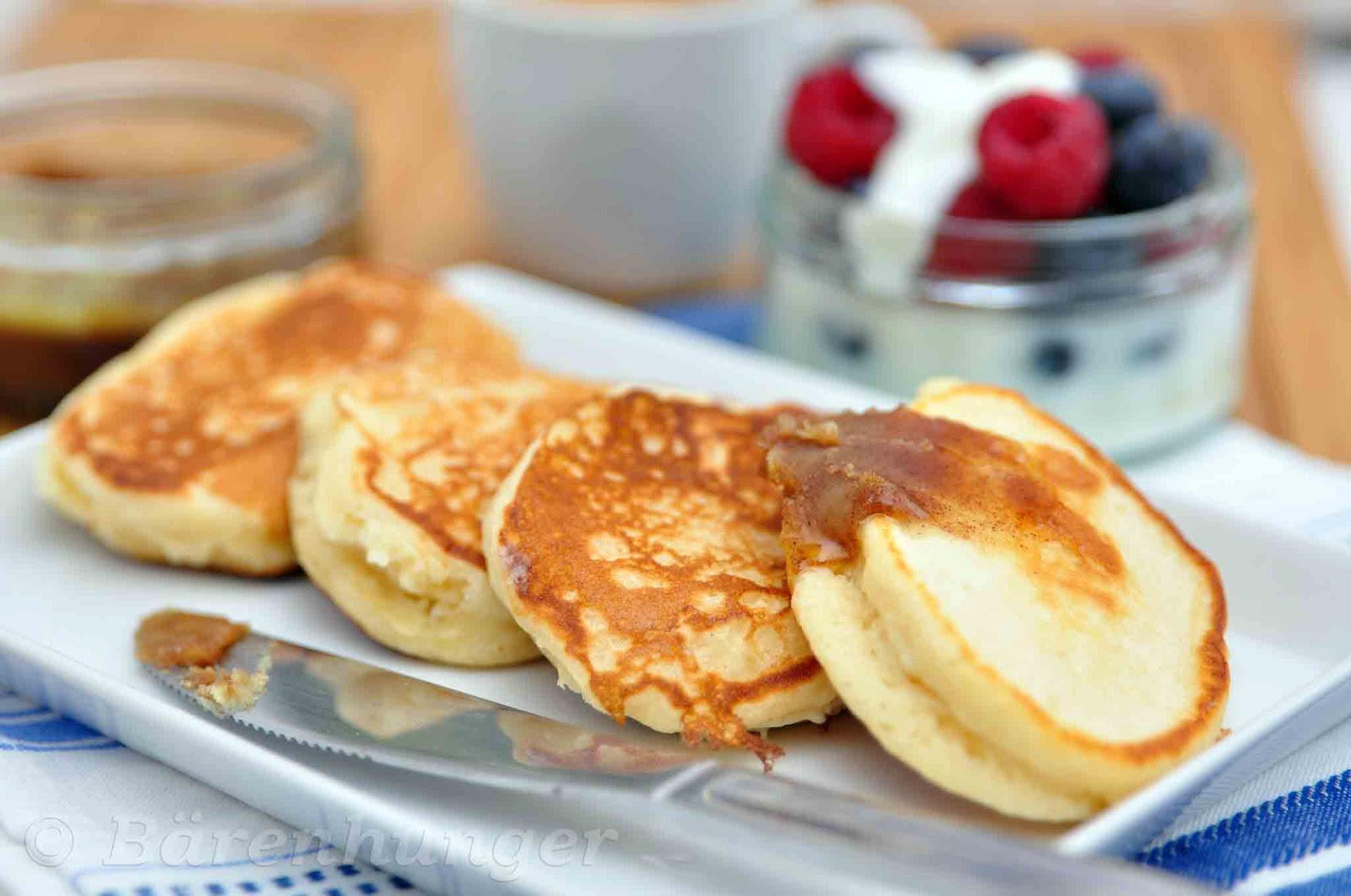 Mini Pancakes mit Zimtbutter Bärenhunger