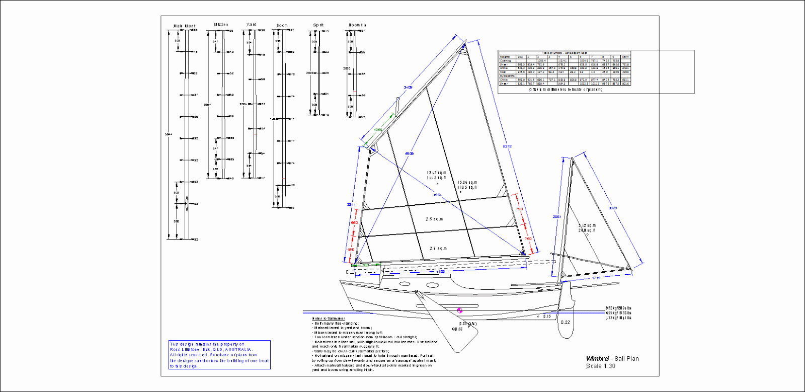 Ross Lillistone Wooden Boats Bow Transom and Cabin Top on Whimbrel