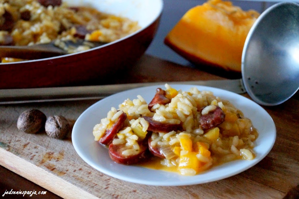 Risotto z dynią i chorizo Risotto z dynią i chorizo