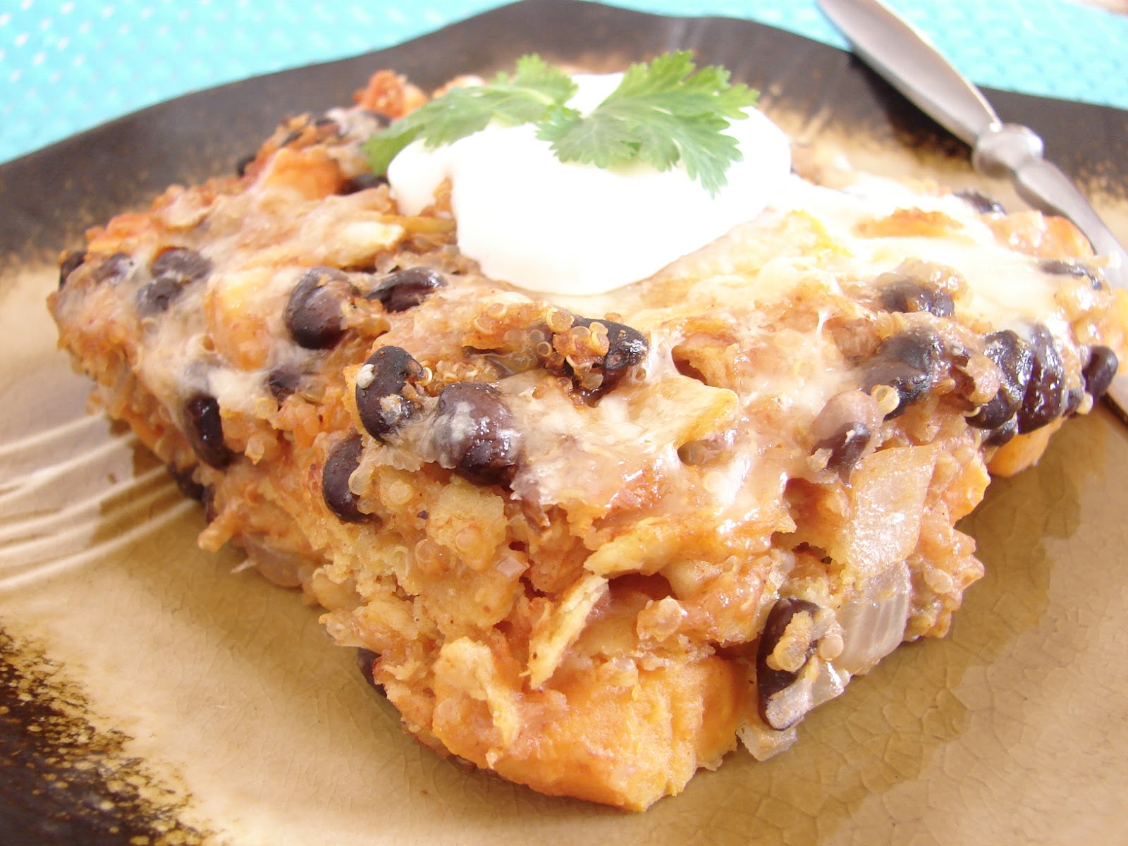 The Royal Cook Sweet Potato, Quinoa and Black Bean Enchilada Casserole