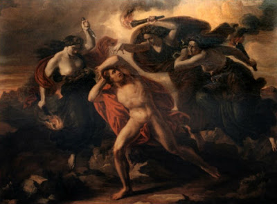 Στον Άδη κατοικούν και οι Κήρες, μαύρες θεότητες, δαίμονες του θανάτου και κόρες της Νύχτας