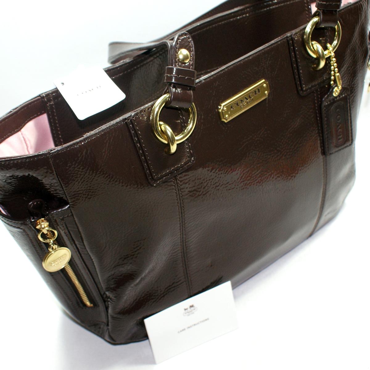 . F20431 Authentic COACH Gallery Brown Leather Tote Purse