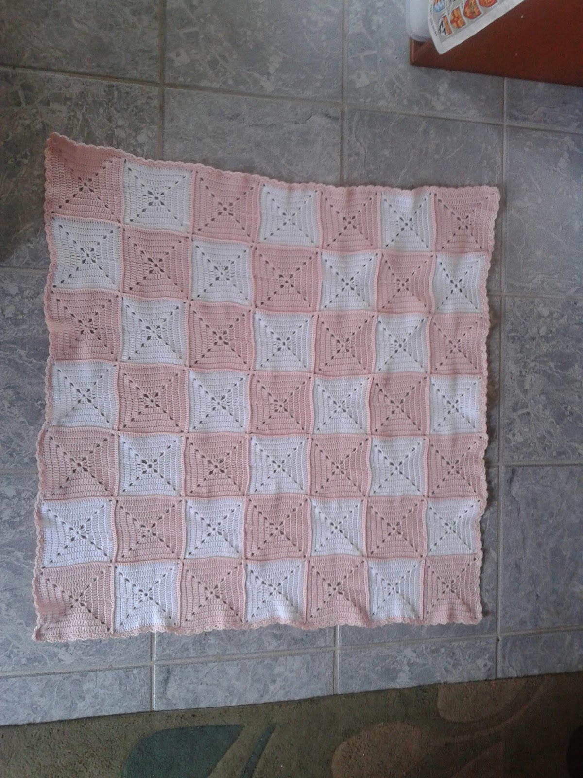funkycrochet The finished Baby Blanket made from crochet squares