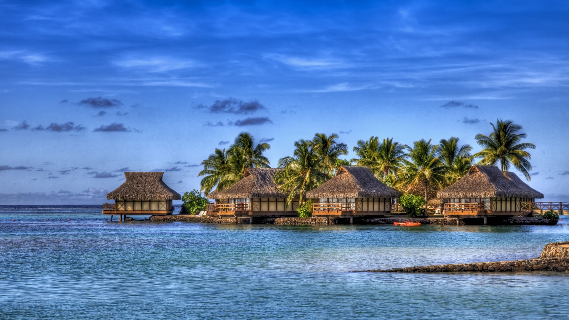 Maldives Island Hotel HDR | Full HD Desktop Wallpapers 1080p