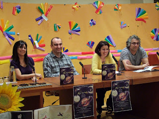 Presentación de LOS MEAGRADA en la Biblioteca de Guadalajara Los Meagrada, Gracia Iglesias, Susana Rosique, Álvaro Fierro, Biblioteca de Guadalajara, Editorial Bornova, Ballena de Cuentos
