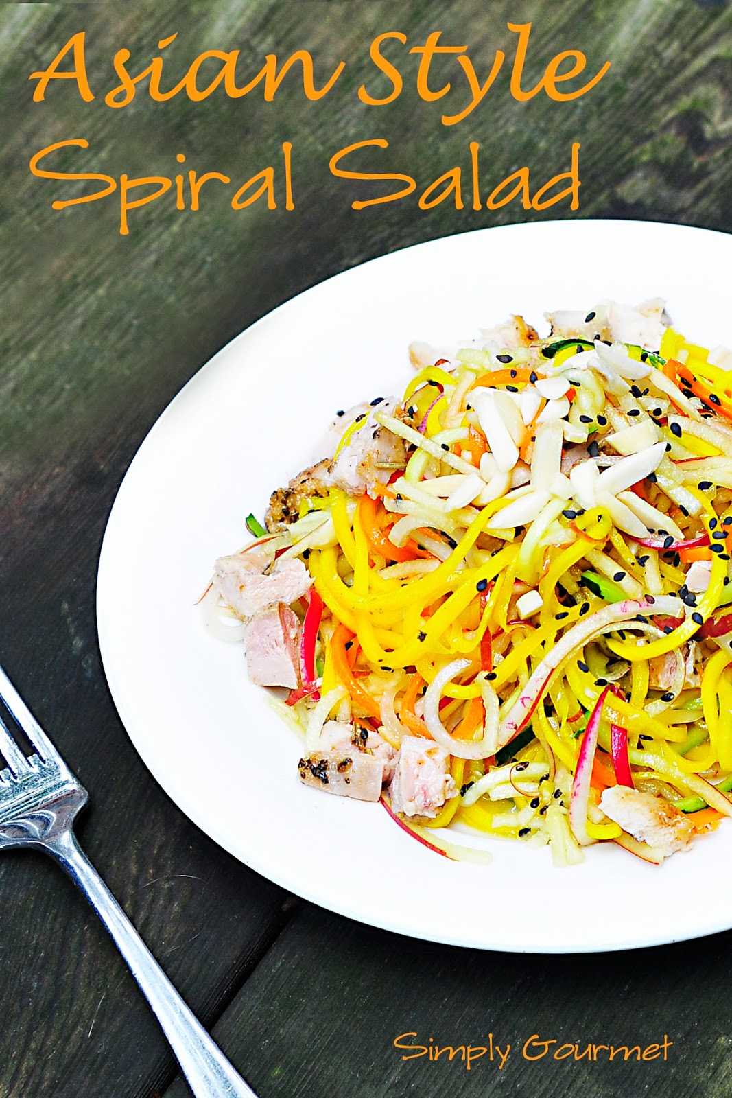 Simply Gourmet Asian Style Spiral Salad with Chicken