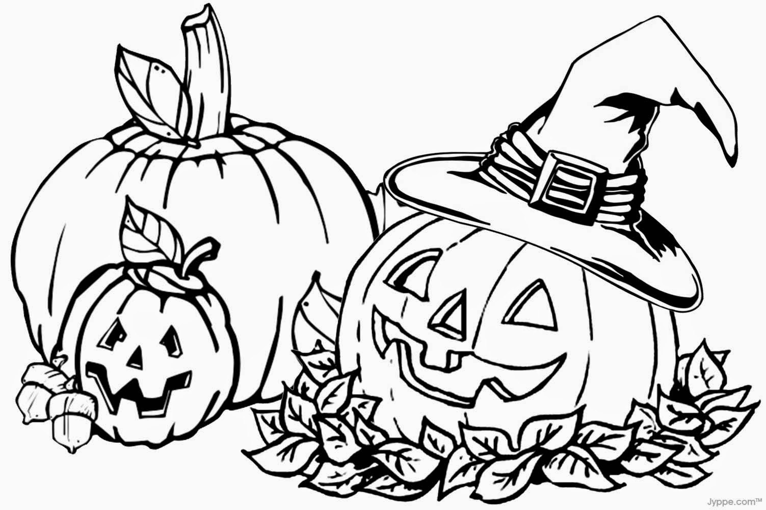 Free Halloween Jack-o'-Lantern Coloring Pages