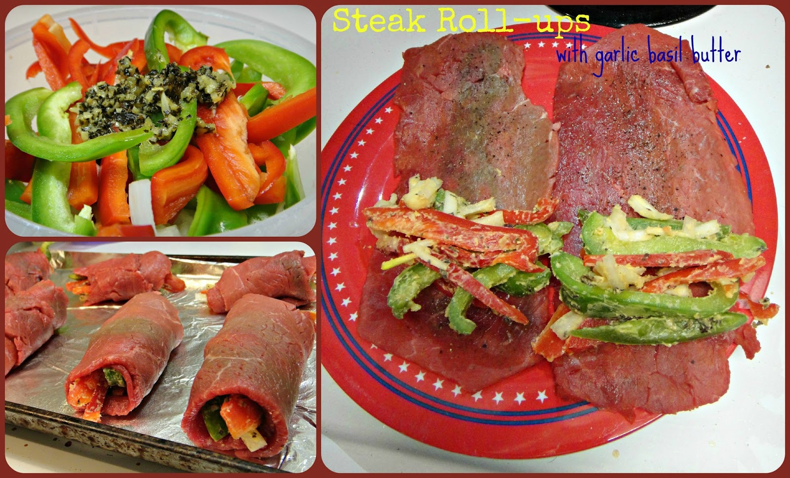 theFoodette & Family Steak Rollups with garlic basil butter