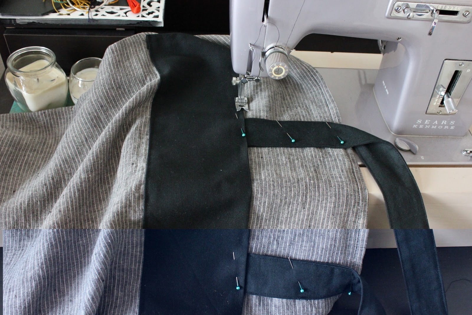 cinch bag with pockets