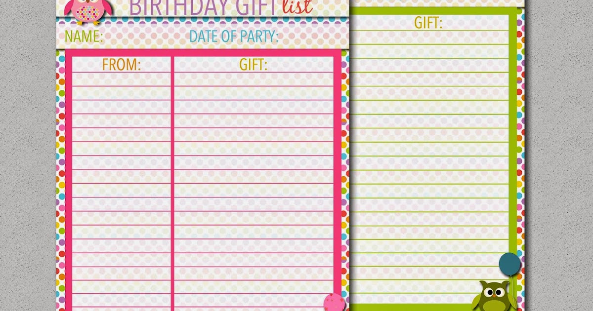 birthday giftlist birthday giftlist