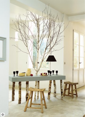 Table bouleau Marie claire idées via Nat et nature