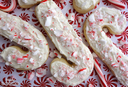 Crushed Candy Cane Sugar Cookies from Blissful Roots