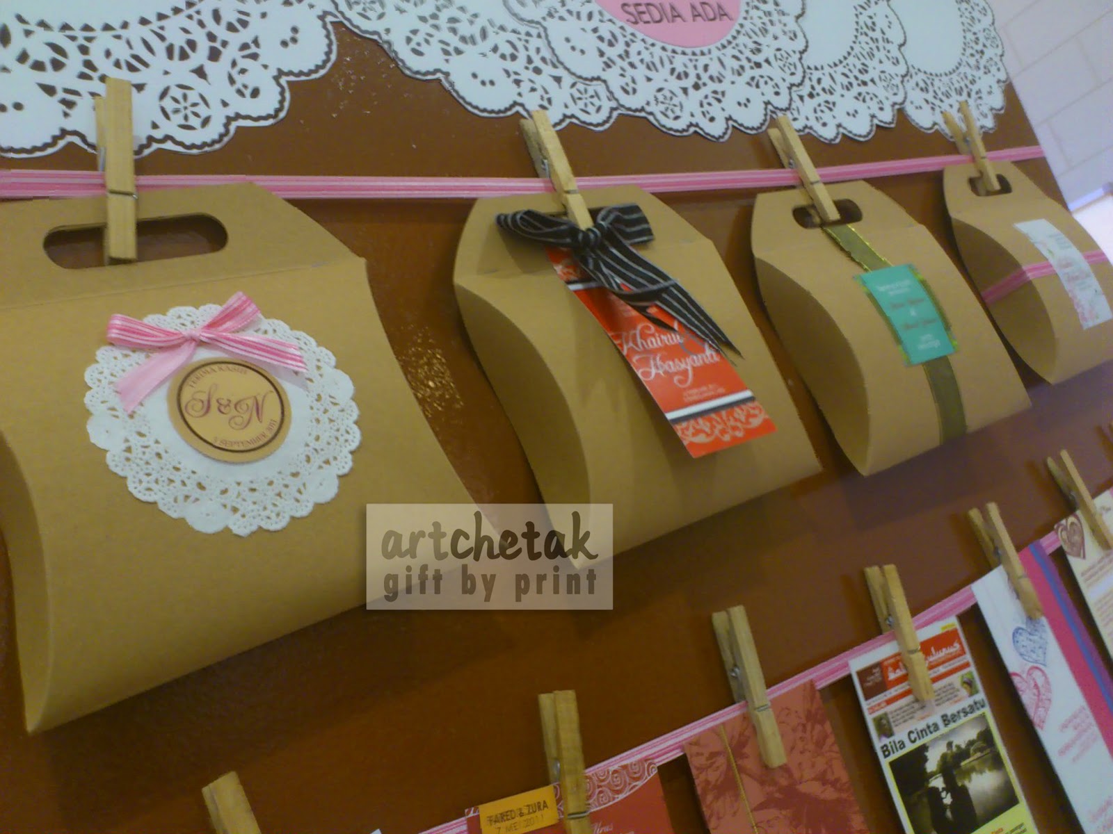Gift By Print Kad Kahwin DIY Paper Bags The Pillow Bag