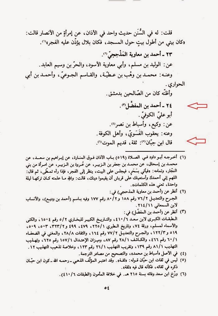 اَحْمَدُ بْنُ مُفَضَّلٍ الكوفي اَحْمَدُ بْنُ مُفَضَّلٍ الكوفي