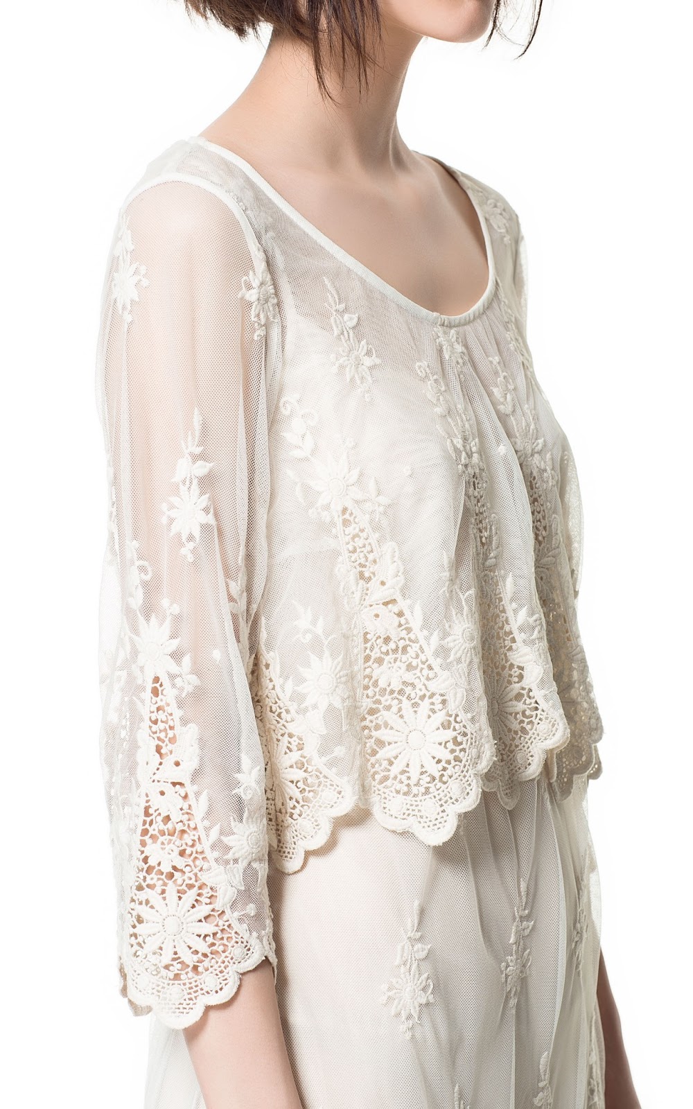 ZARA NEW COLLECTION 2013. DIVINE LACE EMBROIDERED ECRU DRESS. eBay