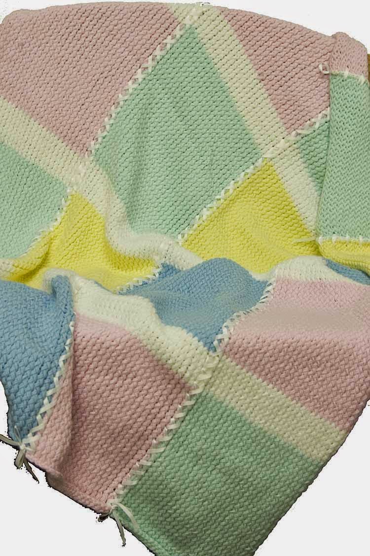 The Knifty Knitter Baby Squares Baby Blanket