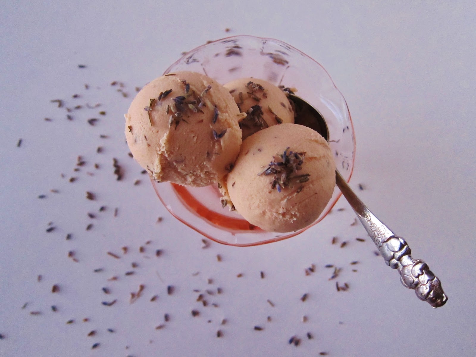 Raw Pink Grapefruit Lavender Ice Cream Fragrant Vanilla Cake