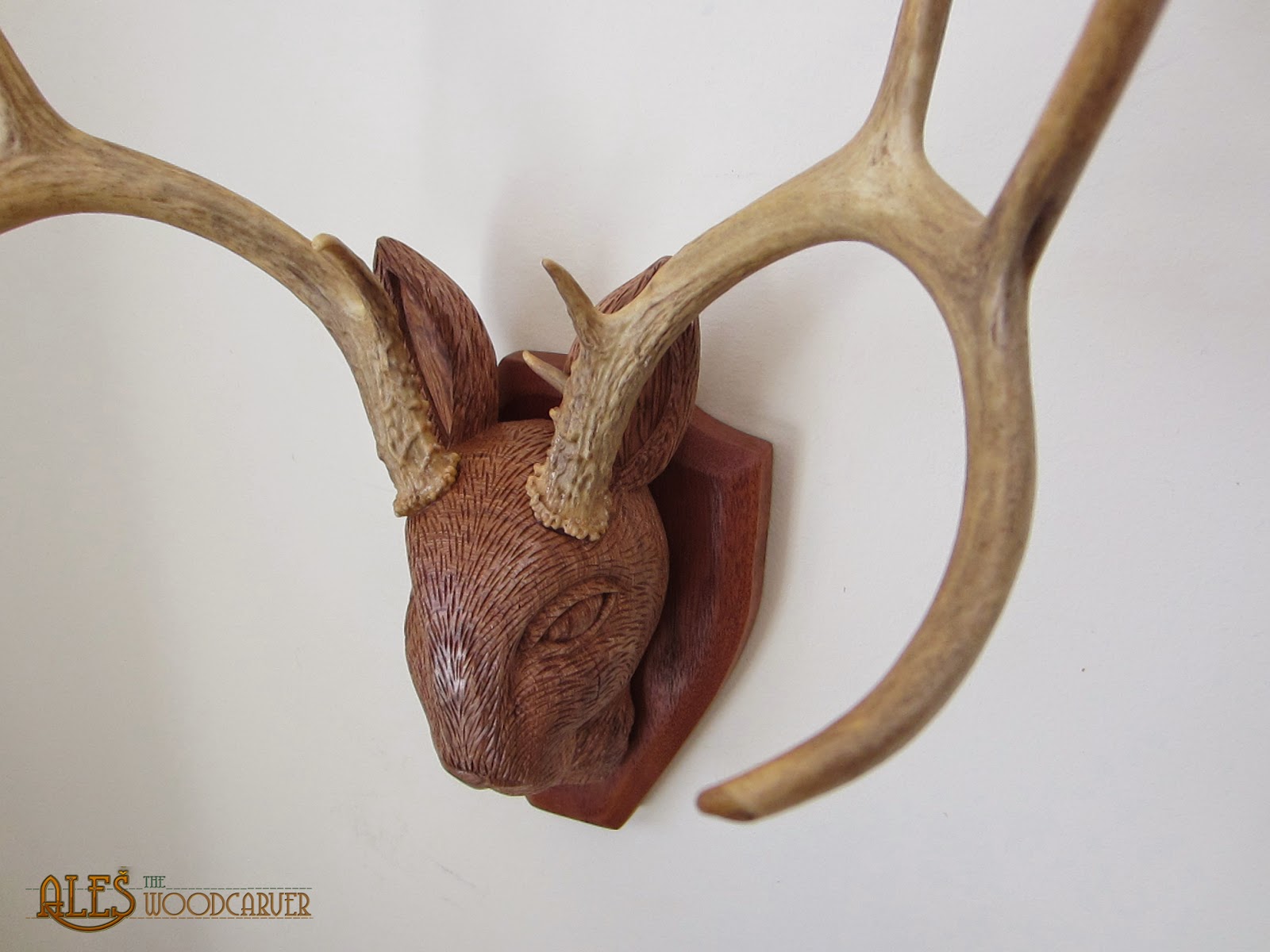 Ales The Woodcarver Jackalope Mount Once Again
