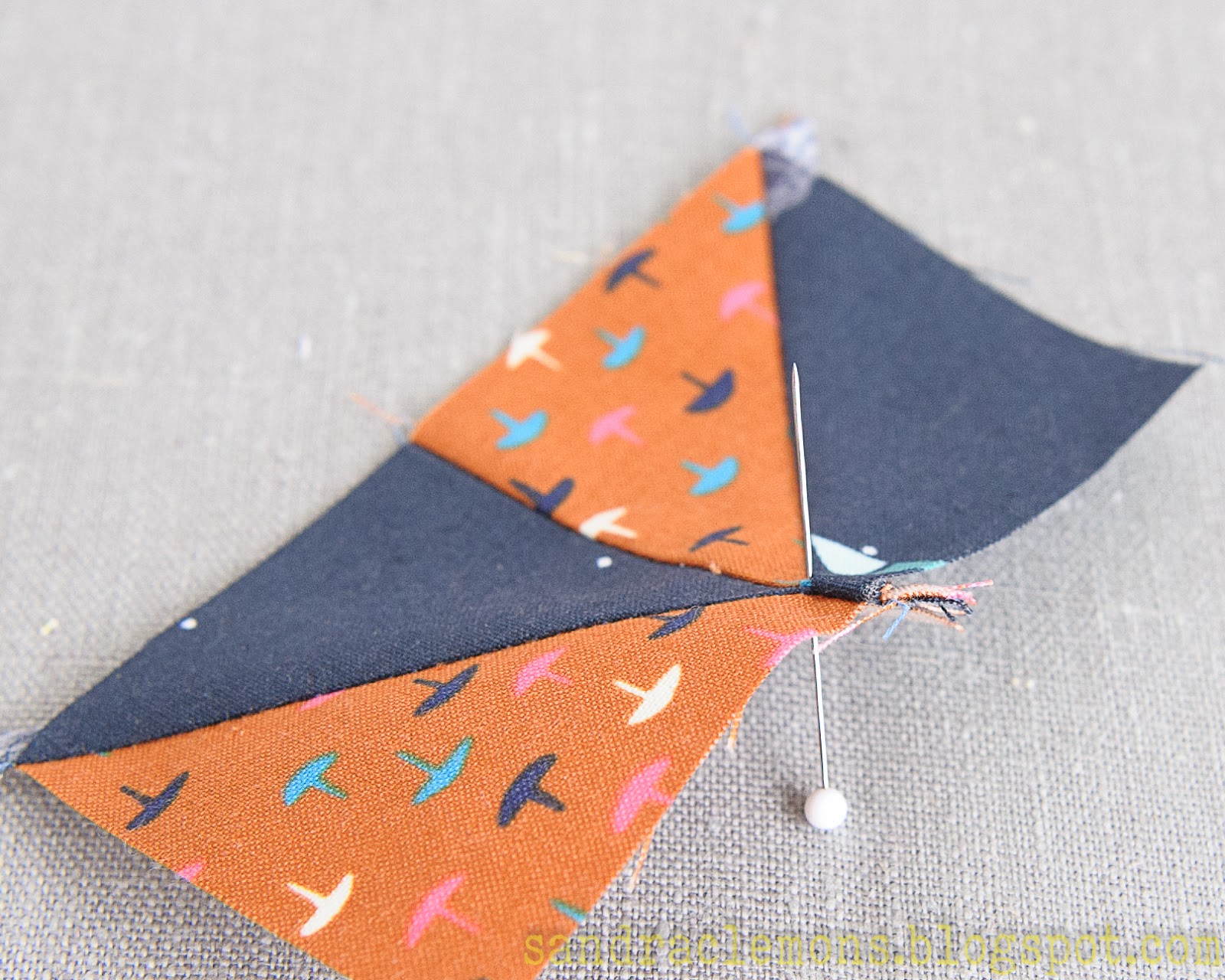 Make It Blossom by Sandra Clemons How to Pin and Lock Patchwork Seams