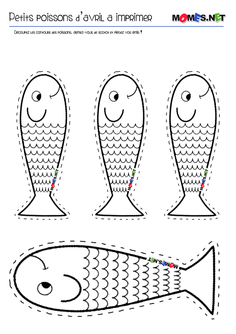 Coloriage Poisson D Avril Gratuit Imprimer
