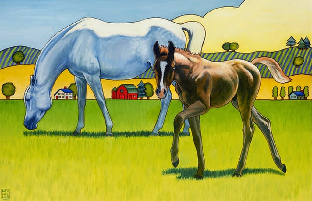 cuadros-caballos-coloridos-modernos cuadros-grandes-de-caballos-modernos