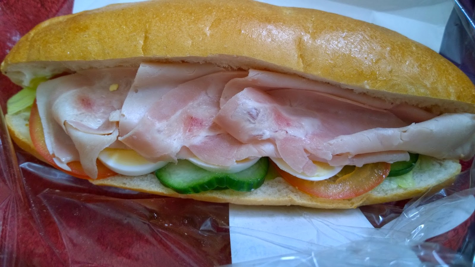 Greggs Chicken and Bacon Layered Salad/Ham Salad Sub Toto Eats The World
