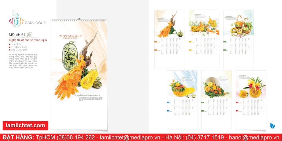 Mẫu Thiết Kế Lịch Treo Tường Đẹp Rẻ: Lịch 7 Tờ Lòxo AH61 - Nghệ Thuật Cắt Tỉa Rau Củ Quả Mẫu Thiết Kế Lịch Treo Tường Đẹp Rẻ: Lịch 7 Tờ Lòxo AH61 - Nghệ Thuật Cắt Tỉa Rau Củ Quả