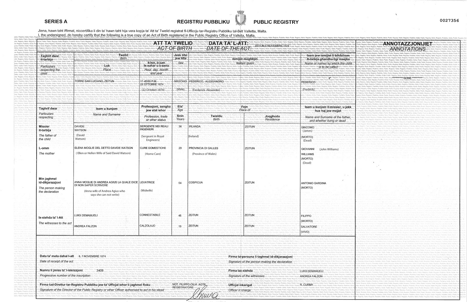 Watson Family History
