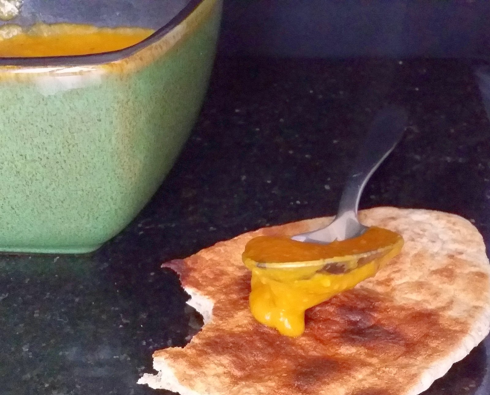 pumpkin soup, garlic