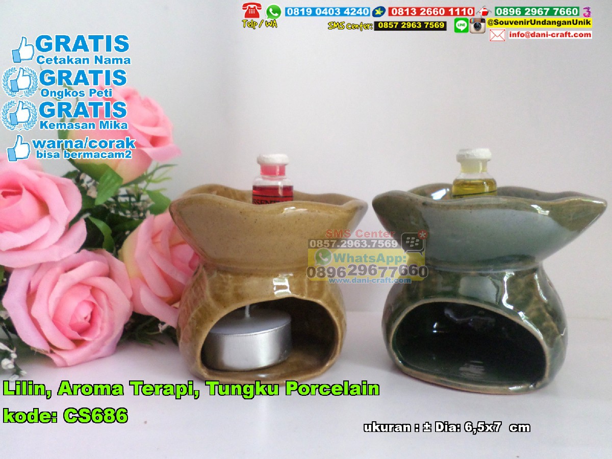 Lilin Aroma Terapi Tungku Porcelain Souvenir Pernikahan