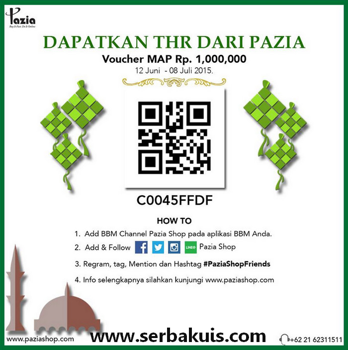 Kuis Regram Berhadiah THR Voucher MAP dari Paziashop Kuis Regram Berhadiah THR Voucher MAP dari Paziashop