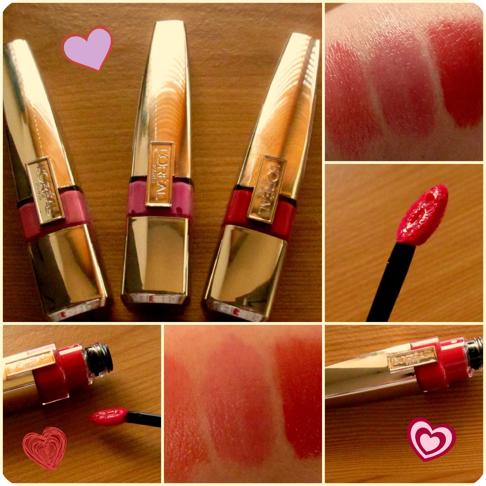 New L'Oreal Lip Lovelies GlamShine Stain Splash review w/ swatches