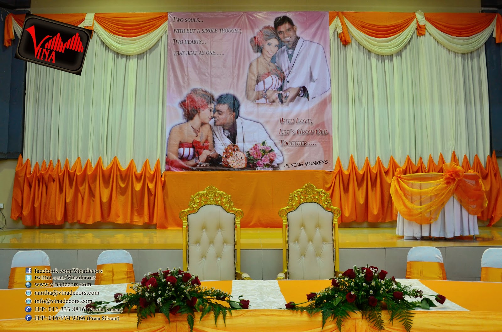 Wedding Dinner Decoration at Dewan Serbaguna Taman Maluri, Jln Wira 1, Kg Pandan, 55100 Kuala Lumpur on 22/03/2014 (Entrance Kolam Setting, Entrance Arch, Crystal Pillars, Main table Setting, Backdrop Setting on the stage and Photography Backdrop) by Vina Canopy & Decor Wedding Dinner Decoration at Dewan Serbaguna Taman Maluri, Jln Wira 1, Kg Pandan, 55100 Kuala Lumpur on 22/03/2014 (Entrance Kolam Setting, Entrance Arch, Crystal Pillars, Main table Setting, Backdrop Setting on the stage and Photography Backdrop) by Vina Canopy & Decor